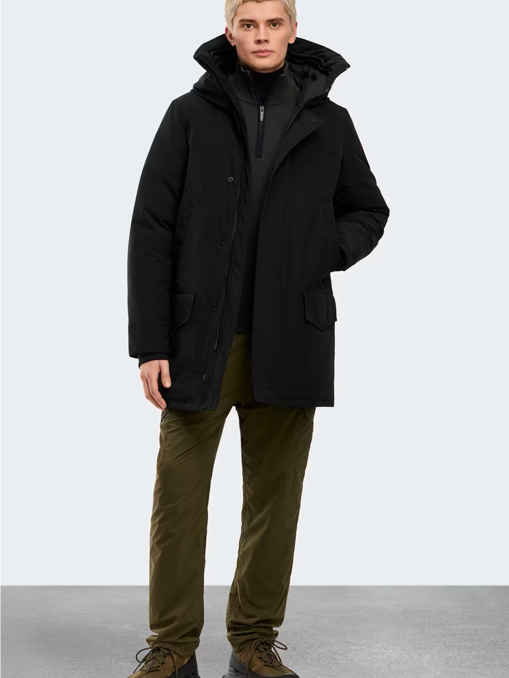 Canada Goose Men’s Black Hooded Langford Parka